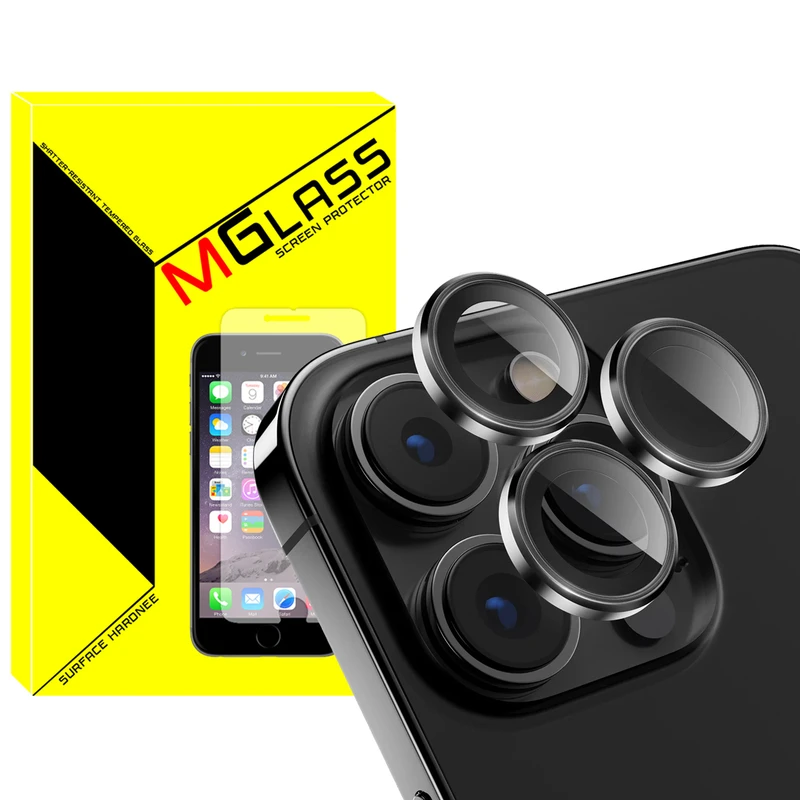 محافظ لنز دوربین ام‌گلس مدل Ring Metal مناسب برای گوشی موبایل اپل Iphone 13 Pro / 13 Pro Max